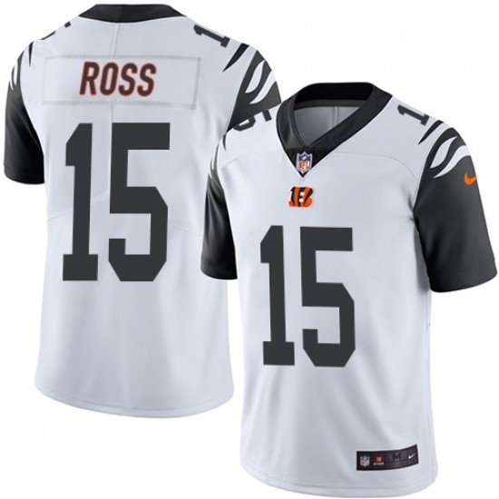 Youth Nike Cincinnati Bengals 15 John Ross Limited White Rush Vapor Untouchable NFL Jersey Youth Nike Cincinnati Bengals 15 John Ross Limited White Rush Vapor Untouchable NFL Jersey