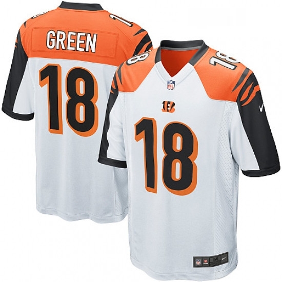 Youth Nike Cincinnati Bengals 18 AJ Green Game White NFL Jersey Youth Nike Cincinnati Bengals 18 AJ Green Game White NFL Jersey