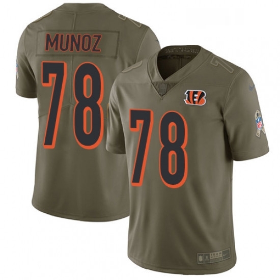 Youth Nike Cincinnati Bengals 78 Anthony Munoz Limited Olive 2017 Salute to Service NFL Jersey Youth Nike Cincinnati Bengals 78 Anthony Munoz Limited Olive 2017 Salute to Service NFL Jersey