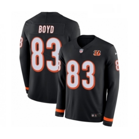 Youth Nike Cincinnati Bengals 83 Tyler Boyd Limited Black Therma Long Sleeve NFL Jersey Youth Nike Cincinnati Bengals 83 Tyler Boyd Limited Black Therma Long Sleeve NFL Jersey