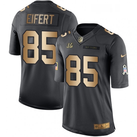 Youth Nike Cincinnati Bengals 85 Tyler Eifert Limited BlackGold Salute to Service NFL Jersey Youth Nike Cincinnati Bengals 85 Tyler Eifert Limited BlackGold Salute to Service NFL Jersey