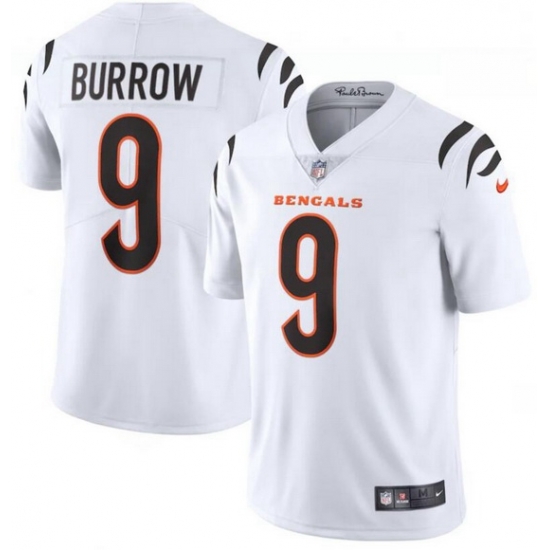 Youth Nike Cincinnati Bengals 9 Joe Burrow White Vapor Limited Jersey Youth Nike Cincinnati Bengals 9 Joe Burrow White Vapor Limited Jersey