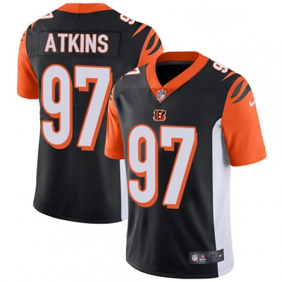 Youth Nike Cincinnati Bengals 97 Geno Atkins Elite Black Team Color NFL Jersey Youth Nike Cincinnati Bengals 97 Geno Atkins Elite Black Team Color NFL Jersey