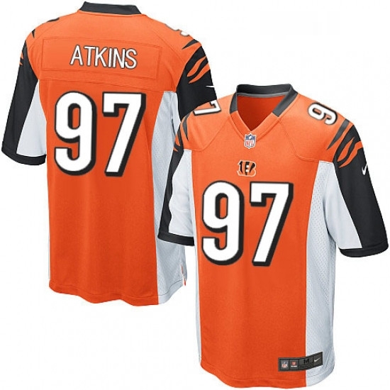 Youth Nike Cincinnati Bengals 97 Geno Atkins Game Orange Alternate NFL Jersey Youth Nike Cincinnati Bengals 97 Geno Atkins Game Orange Alternate NFL Jersey