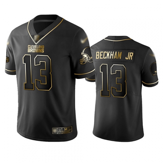 Browns 13 Odell Beckham Jr Black Men Stitched Football Limited Golden Edition Jersey Browns 13 Odell Beckham Jr Black Men Stitched Football Limited Golden Edition Jersey