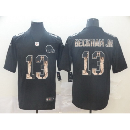 Browns 13 Odell Beckham Jr Black Statue Of Liberty Limited Jersey Browns 13 Odell Beckham Jr Black Statue Of Liberty Limited Jersey