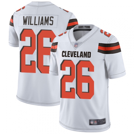 Browns 26 Greedy Williams White Men Stitched Football Vapor Untouchable Limited Jersey Browns 26 Greedy Williams White Men Stitched Football Vapor Untouchable Limited Jersey