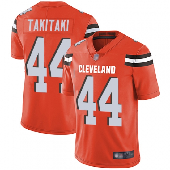 Browns 44 Sione Takitaki Orange Alternate Men Stitched Football Vapor Untouchable Limited Jersey Browns 44 Sione Takitaki Orange Alternate Men Stitched Football Vapor Untouchable Limited Jersey