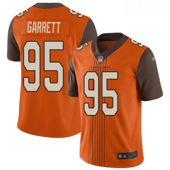 Browns 95 Myles Garrett Orange Alternate Men Stitched Football Limited City Edition Jersey Browns 95 Myles Garrett Orange Alternate Men Stitched Football Limited City Edition Jersey