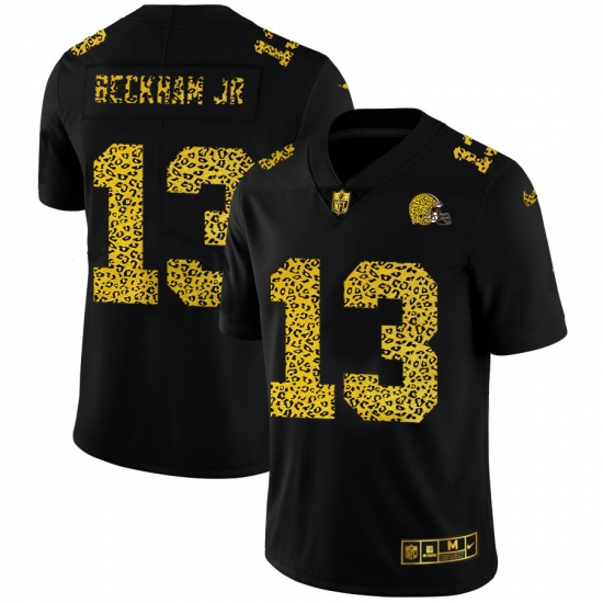 Cleveland Browns 13 Odell Beckham Jr Men Nike Leopard Print Fashion Vapor Limited NFL Jersey Black Cleveland Browns 13 Odell Beckham Jr Men Nike Leopard Print Fashion Vapor Limited NFL Jersey Black