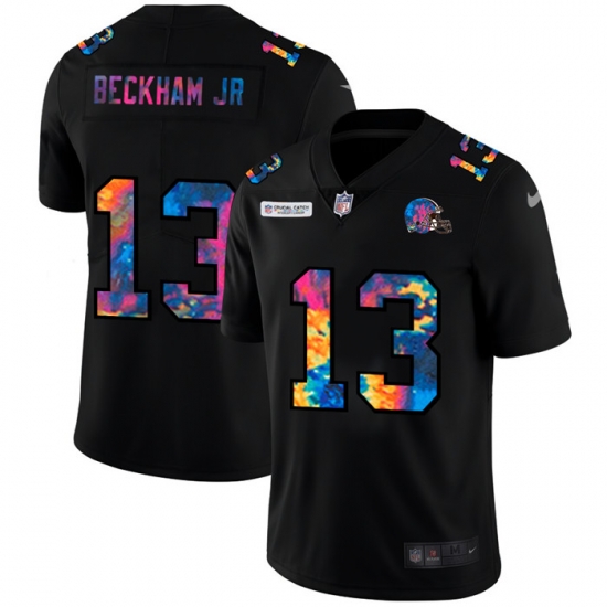 Cleveland Browns 13 Odell Beckham Jr Men Nike Multi Color Black 2020 NFL Crucial Catch Vapor Untouchable Limited Jersey Cleveland Browns 13 Odell Beckham Jr Men Nike Multi Color Black 2020 NFL Crucial Catch Vapor Untouchable Limited Jersey