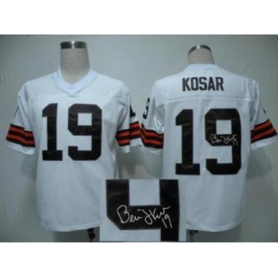 Cleveland Browns 19 Bernie Kosar White Throwback M&N Signed NFL Jerseys Cleveland Browns 19 Bernie Kosar White Throwback M&N Signed NFL Jerseys