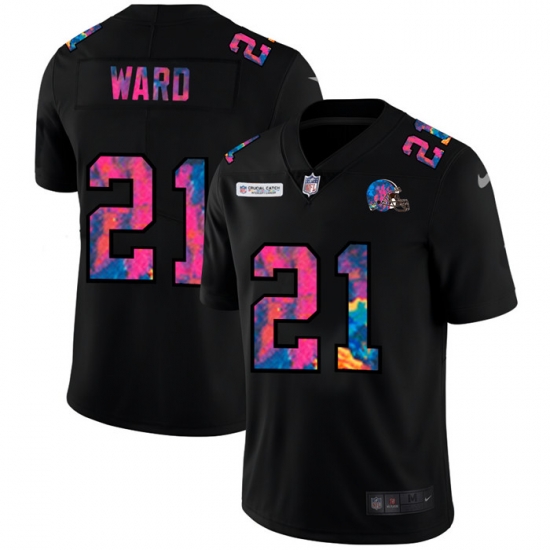 Cleveland Browns 21 Denzel Ward Men Nike Multi Color Black 2020 NFL Crucial Catch Vapor Untouchable Limited Jersey Cleveland Browns 21 Denzel Ward Men Nike Multi Color Black 2020 NFL Crucial Catch Vapor Untouchable Limited Jersey