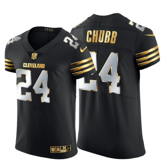 Cleveland Browns 24 Nick Chubb Men Nike Black Edition Vapor Untouchable Elite NFL Jersey Cleveland Browns 24 Nick Chubb Men Nike Black Edition Vapor Untouchable Elite NFL Jersey
