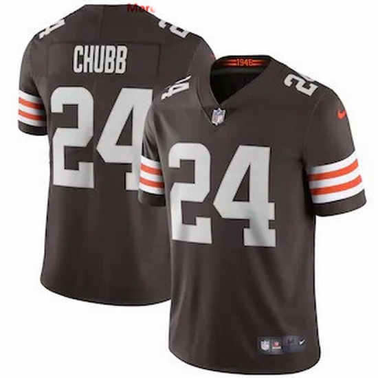 Cleveland Browns 24 Nick Chubb Men Nike Brown 2020 Vapor Limited Jersey Cleveland Browns 24 Nick Chubb Men Nike Brown 2020 Vapor Limited Jersey