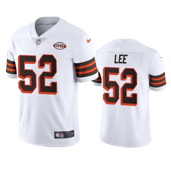 Cleveland Browns 52 Elijah Lee Nike 1946 Collection Alternate Vapor Limited NFL Jersey White Cleveland Browns 52 Elijah Lee Nike 1946 Collection Alternate Vapor Limited NFL Jersey White