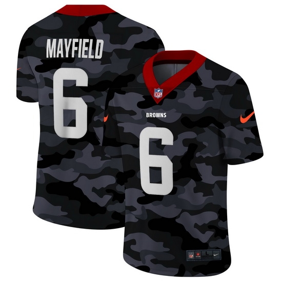 Cleveland Browns 6 Baker Mayfield Men Nike 2020 Black CAMO Vapor Untouchable Limited Stitched NFL Jersey Cleveland Browns 6 Baker Mayfield Men Nike 2020 Black CAMO Vapor Untouchable Limited Stitched NFL Jersey