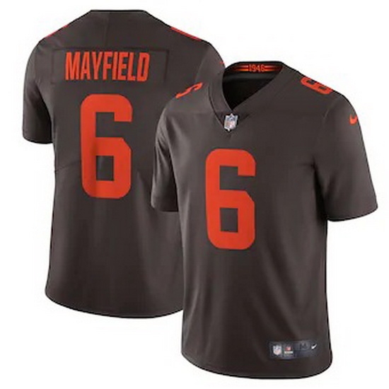 Cleveland Browns 6 Baker Mayfield Men Nike Brown Alternate 2020 Vapor Limited Jersey Cleveland Browns 6 Baker Mayfield Men Nike Brown Alternate 2020 Vapor Limited Jersey