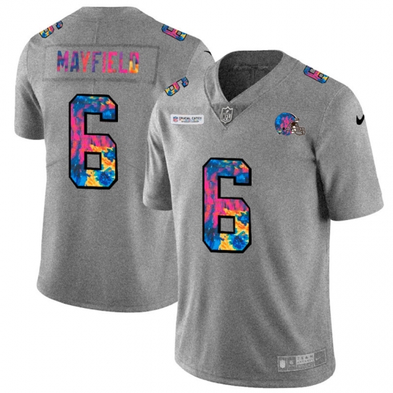 Cleveland Browns 6 Baker Mayfield Men Nike Multi Color 2020 NFL Crucial Catch NFL Jersey Greyheather Cleveland Browns 6 Baker Mayfield Men Nike Multi Color 2020 NFL Crucial Catch NFL Jersey Greyheather