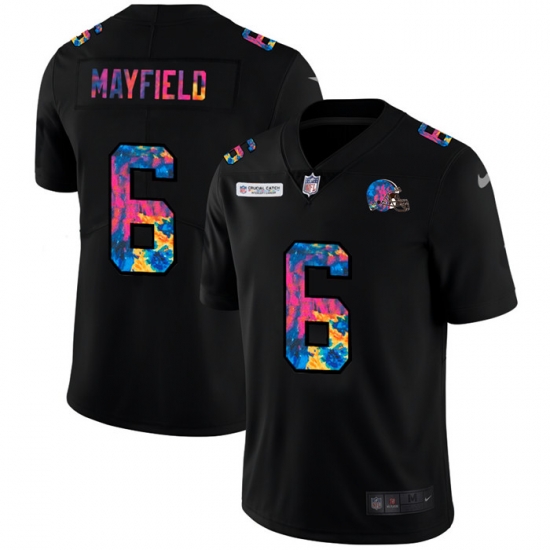 Cleveland Browns 6 Baker Mayfield Men Nike Multi Color Black 2020 NFL Crucial Catch Vapor Untouchable Limited Jersey Cleveland Browns 6 Baker Mayfield Men Nike Multi Color Black 2020 NFL Crucial Catch Vapor Untouchable Limited Jersey