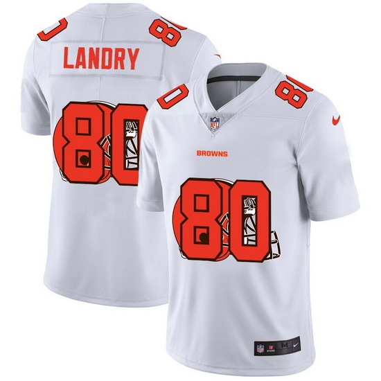 Cleveland Browns 80 Jarvis Landry White Men Nike Team Logo Dual Overlap Limited NFL Jersey Cleveland Browns 80 Jarvis Landry White Men Nike Team Logo Dual Overlap Limited NFL Jersey