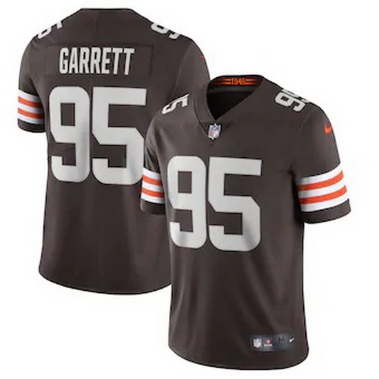 Cleveland Browns 95 Myles Garrett Men Nike Brown 2020 Vapor Limited Jersey Cleveland Browns 95 Myles Garrett Men Nike Brown 2020 Vapor Limited Jersey