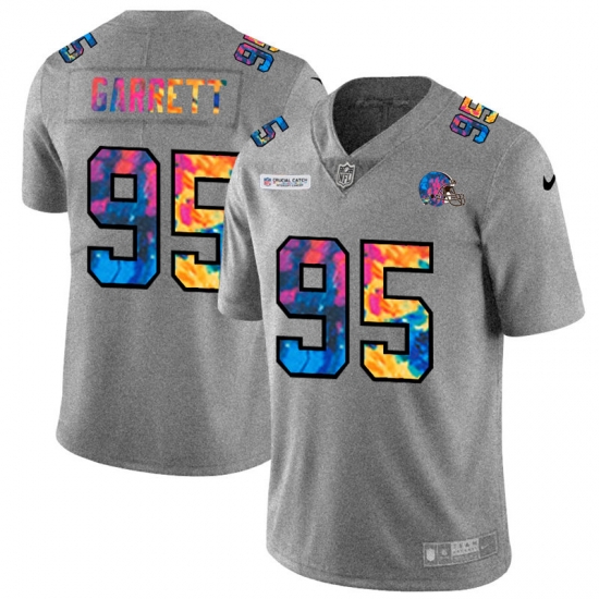 Cleveland Browns 95 Myles Garrett Men Nike Multi Color 2020 NFL Crucial Catch NFL Jersey Greyheather Cleveland Browns 95 Myles Garrett Men Nike Multi Color 2020 NFL Crucial Catch NFL Jersey Greyheather