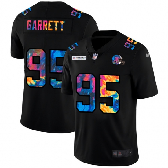 Cleveland Browns 95 Myles Garrett Men Nike Multi Color Black 2020 NFL Crucial Catch Vapor Untouchable Limited Jersey Cleveland Browns 95 Myles Garrett Men Nike Multi Color Black 2020 NFL Crucial Catch Vapor Untouchable Limited Jersey