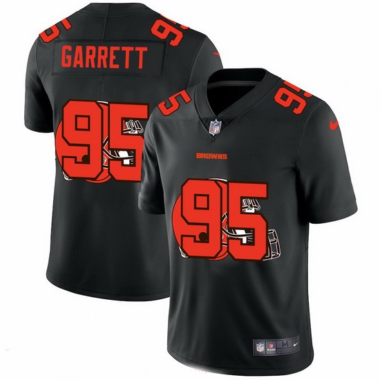 Cleveland Browns 95 Myles Garrett Men Nike Team Logo Dual Overlap Limited NFL Jersey Black Cleveland Browns 95 Myles Garrett Men Nike Team Logo Dual Overlap Limited NFL Jersey Black