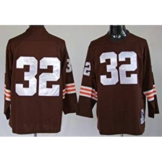 Jim Brown #32 Cleveland Browns Throwback Long Sleeve Jersey Jim Brown #32 Cleveland Browns Throwback Long Sleeve Jersey