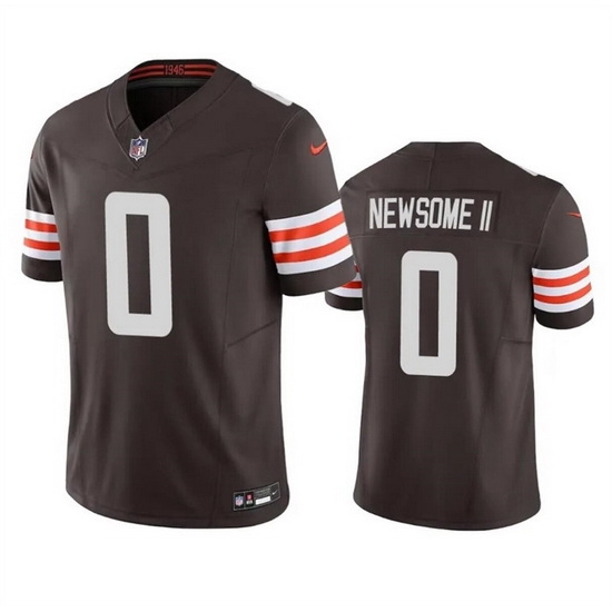 Men Cleveland Browns 0 Greg Newsome II Brown 2023 F U S E Vapor Untouchable Limited Stitched Jersey Men Cleveland Browns 0 Greg Newsome II Brown 2023 F U S E Vapor Untouchable Limited Stitched Jersey