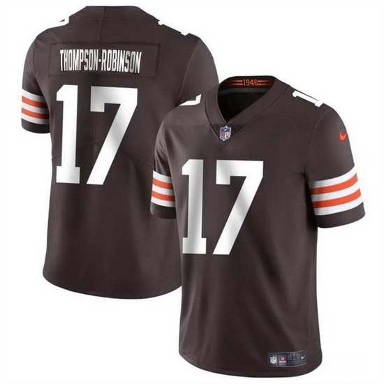 Men Cleveland Browns 17 Dorian Thompson Robinson Brown Vapor Untouchable Limited Stitched Jersey