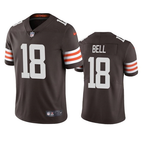 Men Cleveland Browns 18 David Bell Brown Vapor Untouchable Limited Stitched Jersey Men Cleveland Browns 18 David Bell Brown Vapor Untouchable Limited Stitched Jersey