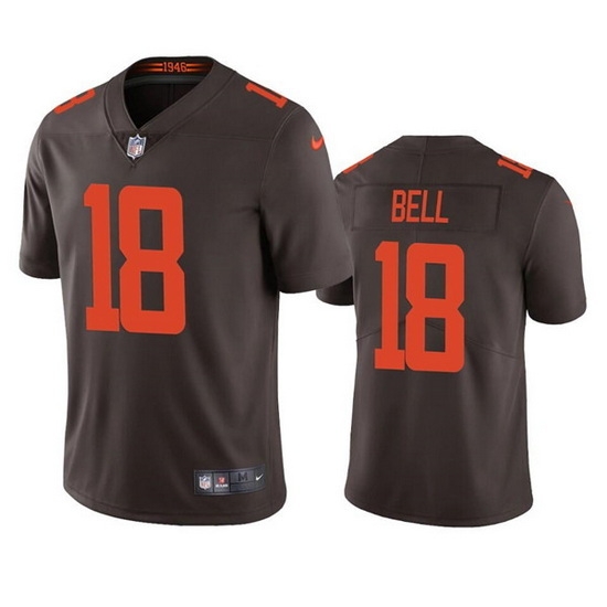 Men Cleveland Browns 18 David Bell Brown Vapor Untouchable Limited Stitched Jerseyy Men Cleveland Browns 18 David Bell Brown Vapor Untouchable Limited Stitched Jerseyy