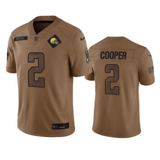 Men Cleveland Browns 2 Amari Cooper 2023 Brown Salute To Service Limited Stitched Jersey Men Cleveland Browns 2 Amari Cooper 2023 Brown Salute To Service Limited Stitched Jersey