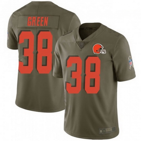 Men Cleveland Browns 38 A.J. Green Brown 2017 Salute To Service Limited Jersey Men Cleveland Browns 38 A.J. Green Brown 2017 Salute To Service Limited Jersey
