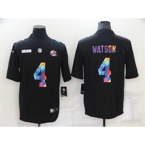 Men Cleveland Browns 4 Deshaun Watson Black Crucial Catch Limited Stitched Jersey Men Cleveland Browns 4 Deshaun Watson Black Crucial Catch Limited Stitched Jersey