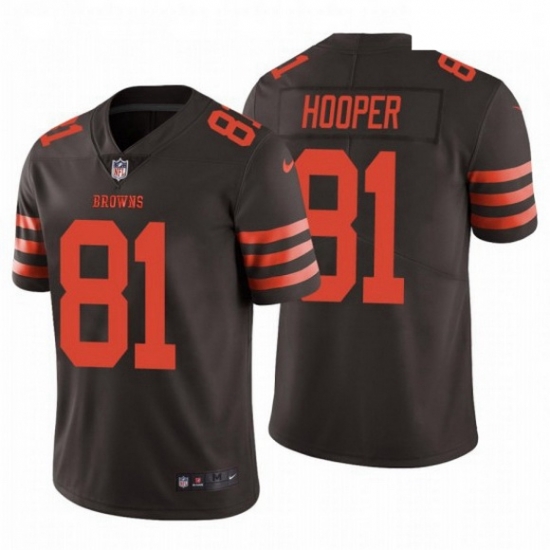 Men Cleveland Browns 81 Austin Hooper NFL Stitched Color Rush Limited Brown Nike Jersey Men Cleveland Browns 81 Austin Hooper NFL Stitched Color Rush Limited Brown Nike Jersey