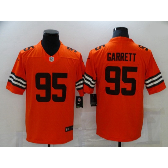 Men Cleveland Browns 95 Myles Garrett Orange 2021 Inverted Legend Stitched Nike Limited Jersey Men Cleveland Browns 95 Myles Garrett Orange 2021 Inverted Legend Stitched Nike Limited Jersey