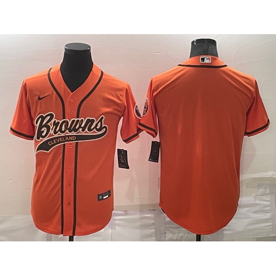 Men Cleveland Browns Blank Orange Stitched Jersey Men Cleveland Browns Blank Orange Stitched Jersey