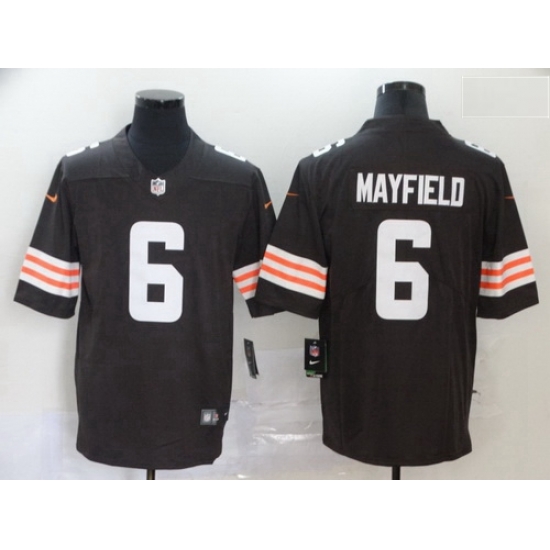 Men Nike Cleveland Browns 6 Baker Mayfield Brown Vapor Limited Jersey Men Nike Cleveland Browns 6 Baker Mayfield Brown Vapor Limited Jersey
