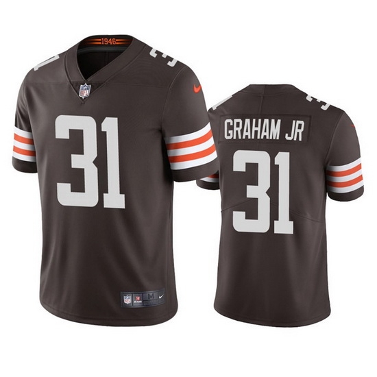 Men's Cleveland Browns #31 Thomas Graham Jr. Brown Vapor Untouchable Limited Jersey Men's Cleveland Browns #31 Thomas Graham Jr. Brown Vapor Untouchable Limited Jersey