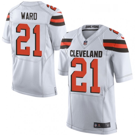 Mens Nike Cleveland Browns 21 Denzel Ward Elite White NFL Jersey Mens Nike Cleveland Browns 21 Denzel Ward Elite White NFL Jersey