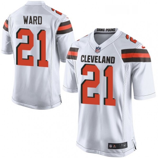 Mens Nike Cleveland Browns 21 Denzel Ward Game White NFL Jersey Mens Nike Cleveland Browns 21 Denzel Ward Game White NFL Jersey