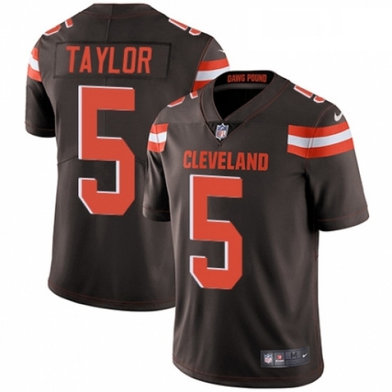 Mens Nike Cleveland Browns 5 Tyrod Taylor Brown Team Color Vapor Untouchable Limited Player NFL Jersey Mens Nike Cleveland Browns 5 Tyrod Taylor Brown Team Color Vapor Untouchable Limited Player NFL Jersey
