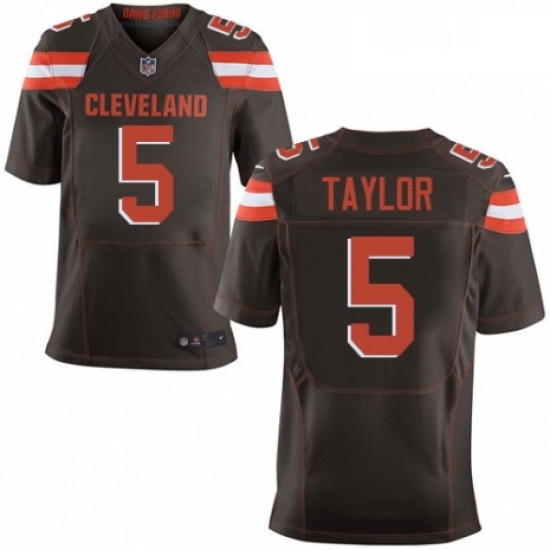 Mens Nike Cleveland Browns 5 Tyrod Taylor Elite Brown Team Color NFL Jersey Mens Nike Cleveland Browns 5 Tyrod Taylor Elite Brown Team Color NFL Jersey