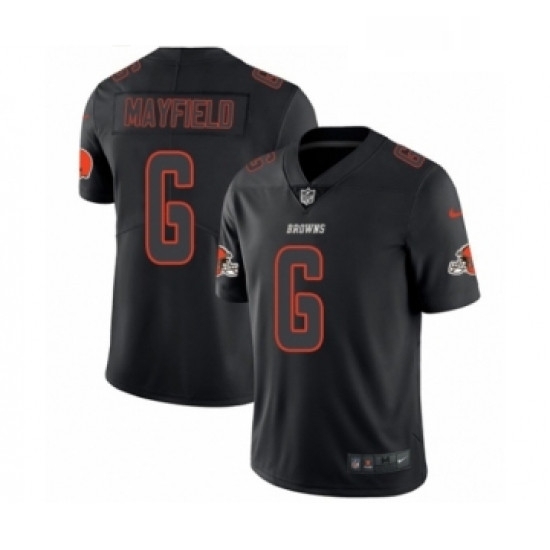 Mens Nike Cleveland Browns 6 Baker Mayfield Limited Black Rush Impact NFL Jersey Mens Nike Cleveland Browns 6 Baker Mayfield Limited Black Rush Impact NFL Jersey