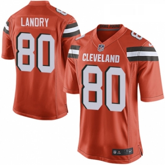 Mens Nike Cleveland Browns 80 Jarvis Landry Game Orange Alternate NFL Jersey Mens Nike Cleveland Browns 80 Jarvis Landry Game Orange Alternate NFL Jersey