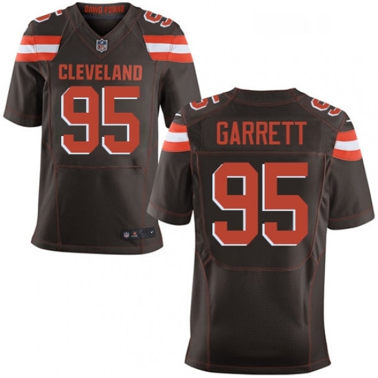 Mens Nike Cleveland Browns 95 Myles Garrett Elite Brown Team Color NFL Jersey Mens Nike Cleveland Browns 95 Myles Garrett Elite Brown Team Color NFL Jersey