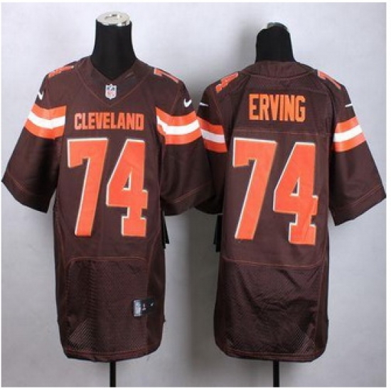 New Cleveland Browns #74 Cameron Erving Brown Team Color Men Stitched NFL New Elite jersey New Cleveland Browns #74 Cameron Erving Brown Team Color Men Stitched NFL New Elite jersey